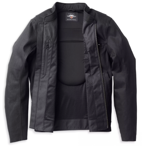 abriebfeste schwarze Jacke von Harley mit Innenweste