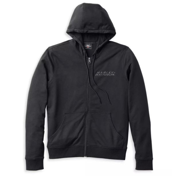 abriebfeste schwarze Jacke von Harley mit Innenweste