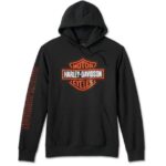 Harley-Davidson Herren Hoodie Bar & Shield Black 99062-24VM