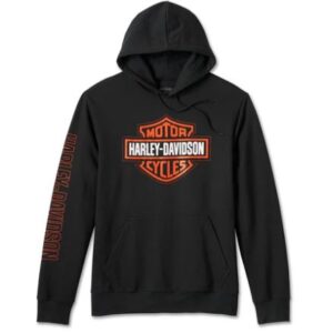 Harley-Davidson Herren Hoodie Bar & Shield Black 99062-24VM