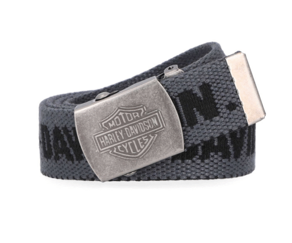 Stoffgürtel von Harley-Davidson in grau/schwarz