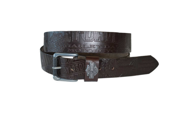 Ledergürtel braun von Harley-Davidson in Reliefoptik