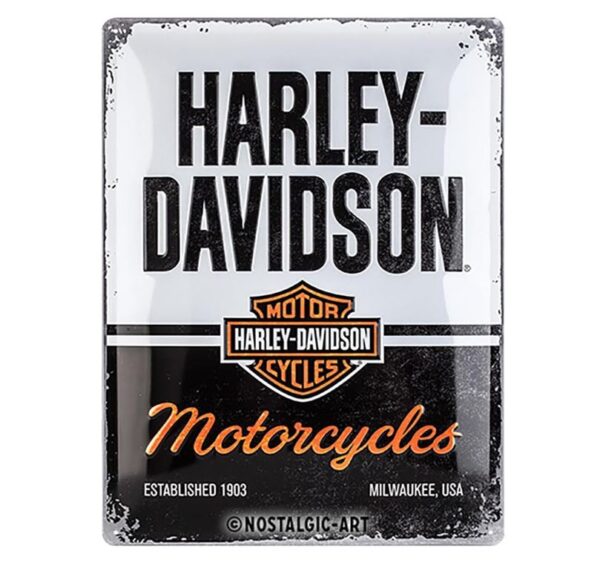 Harley-Davidson Blechschild "H-D Black&White" - 23266