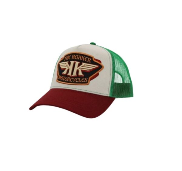 The Rokker Company KK Club Trukker Basecap (Beige/Grün/Rot) 913603
