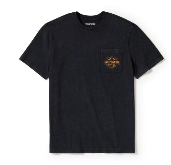 T-Shirt mit Brusttasche und großem Rückendruck von Harley-Davidson