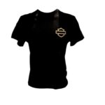 Kurzarmshirt schwarz mit Adler am Rücken von Harley-Davidson