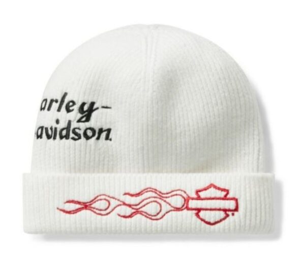 Harley-Davidson Vintage Flame Wintermütze weiß 97766-25VW