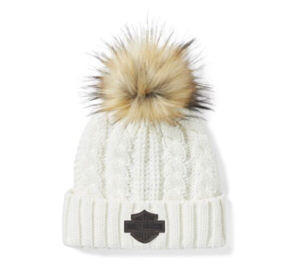 Harley-Davidson Mütze Leather Patch Pom 97781-25VW