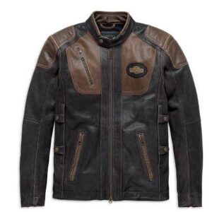Lederjacke braun schwarz von Harley-Davidson