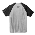 Grau/schwarzes Kurzarmshirt von Harley-Davidson