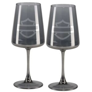 Harley-Davidson Weingläser Open Bar & Shield rauchgrau