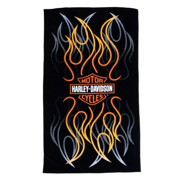 Harley-Davidson Beach Handtusch Bar & Shield Flames - HDL-19510