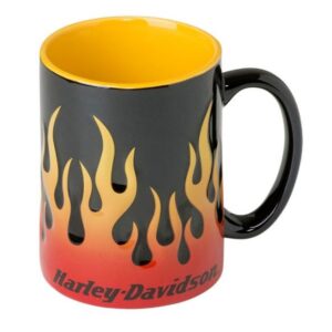 Harley-Davidson Becher Sculpted Flames Schwarz/Orange - HDX - 98604