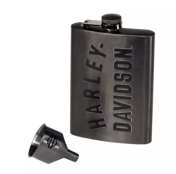 Harley-Davidson Flachmann Edelstahl schwarz matt - HDX-98657