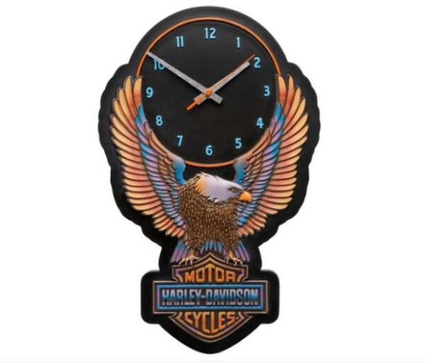 Harley-Davidson Wanduhr "S25-Vivid B&S Eagle Outdoor Clock" HDX-99332