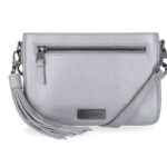 Kleine Umhängetasche silber metallic
