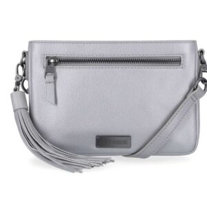 Kleine Umhängetasche silber metallic