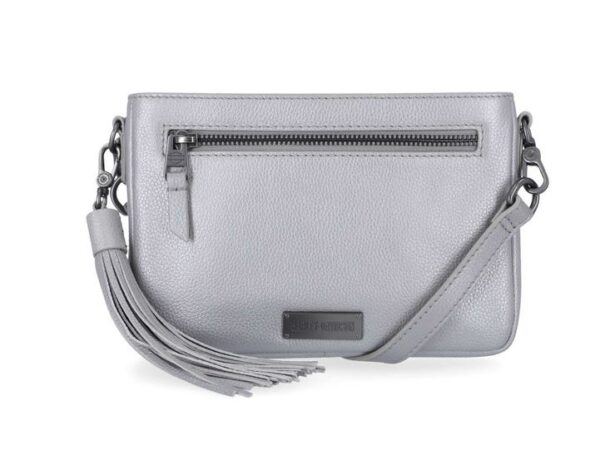 Kleine Umhängetasche silber metallic