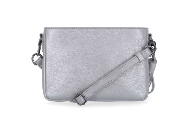 Kleine Umhängetasche silber metallic