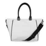 weiße große Damenhandtasche mit Glitzer Harley-Davidson Zeichen