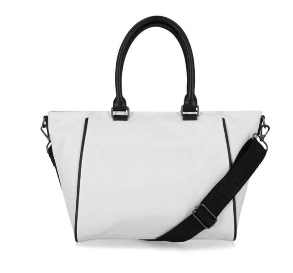 weiße große Damenhandtasche mit Glitzer Harley-Davidson Zeichen