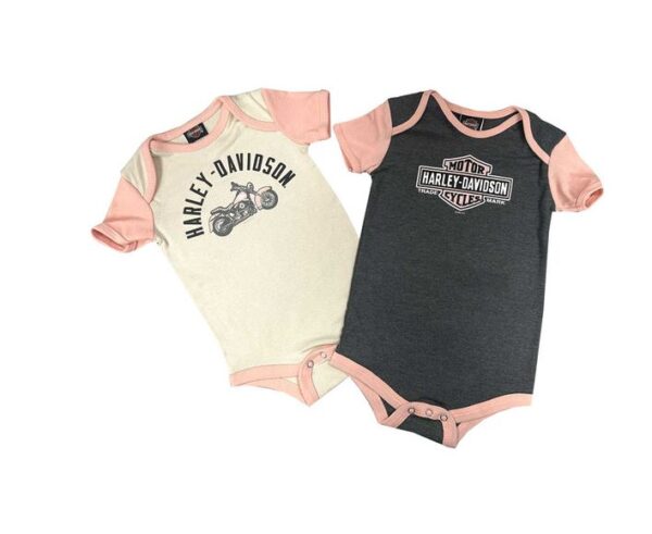 Harley-Davidson Baby Body 2er Set rosa/grau 3009234