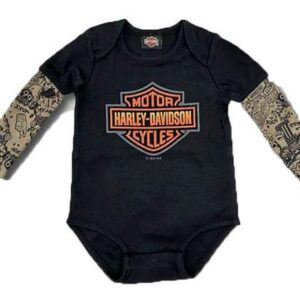 Harley-Davidson Baby Body für Jungen mit Tattoo-Ärmeln 3050151