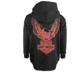 Zip Hoodie Weste schwarz für Kinder