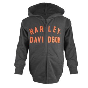 Harley-Davidson Kinder Zip Hoodie schwarz mit Adler 6590207