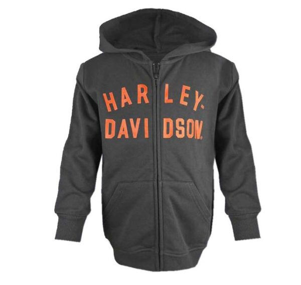 Harley-Davidson Kinder Zip Hoodie schwarz mit Adler 6590207
