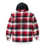 Harley-Davidson gefütterte Karo Jacke rot weiß