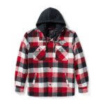 Harley-Davidson gefütterte Karo Jacke rot weiß