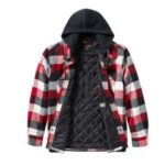 Harley-Davidson gefütterte Karo Jacke rot weiß