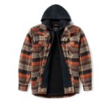 Harley-Davidson Karo Jacke braun gefüttert für Männer