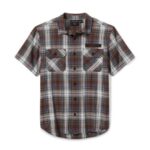 Herren Hemd braun weiß kariert von Harley-Davidson