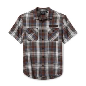 Herren Hemd braun weiß kariert von Harley-Davidson