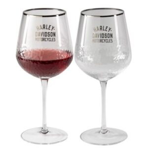 Harley-Davidson Pebbled Wine Glass Set - HDX-98758