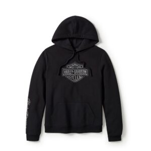 Harley-Davidson Damen Bling Pullover Fleece Hoodie schwarz 99119-25VW