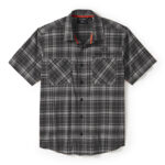Harley-Davidson TECH Coolmax® Plaid Shirt Ghost Gray & Asphalt 96515-25VM