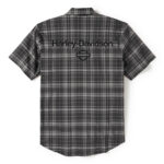 Harley-Davidson TECH Coolmax® Plaid Shirt Ghost Gray & Asphalt 96515-25VM