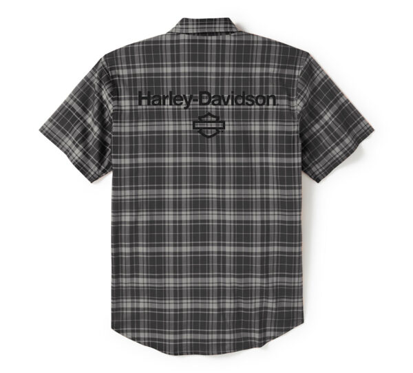 Harley-Davidson TECH Coolmax® Plaid Shirt Ghost Gray & Asphalt 96515-25VM