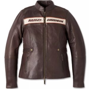 Harley-Davidson Damen Lederjacke Victory Lane Java Braun 98006-23EW
