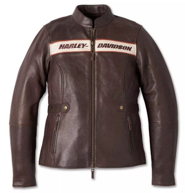 Harley-Davidson Damen Lederjacke Victory Lane Java Braun 98006-23EW