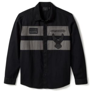 Harley-Davidson Hemd Iron Bond II schwarz/grau 96604-25VM