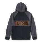 Harley-Davidson Hoodie Bar Font Colorblock schwarz/grau - 96714-25VM