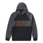 Harley-Davidson Hoodie Bar Font Colorblock schwarz/grau - 96714-25VM