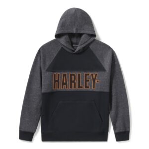 Harley-Davidson Hoodie Bar Font Colorblock schwarz/grau - 96714-25VM