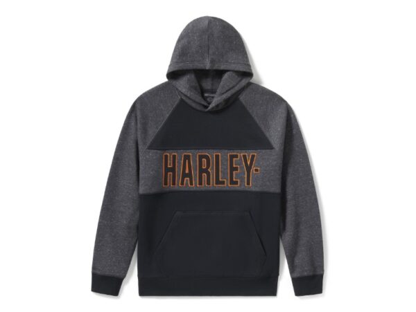 Harley-Davidson Hoodie Bar Font Colorblock schwarz/grau - 96714-25VM