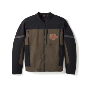 Harley-Davidson wasserdichte Textil Motorradjacke schwarz/grün 97133-25VM