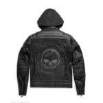 Lederjacke Harley-Davidson mit reflektierendem Totenkopf am Rücken
